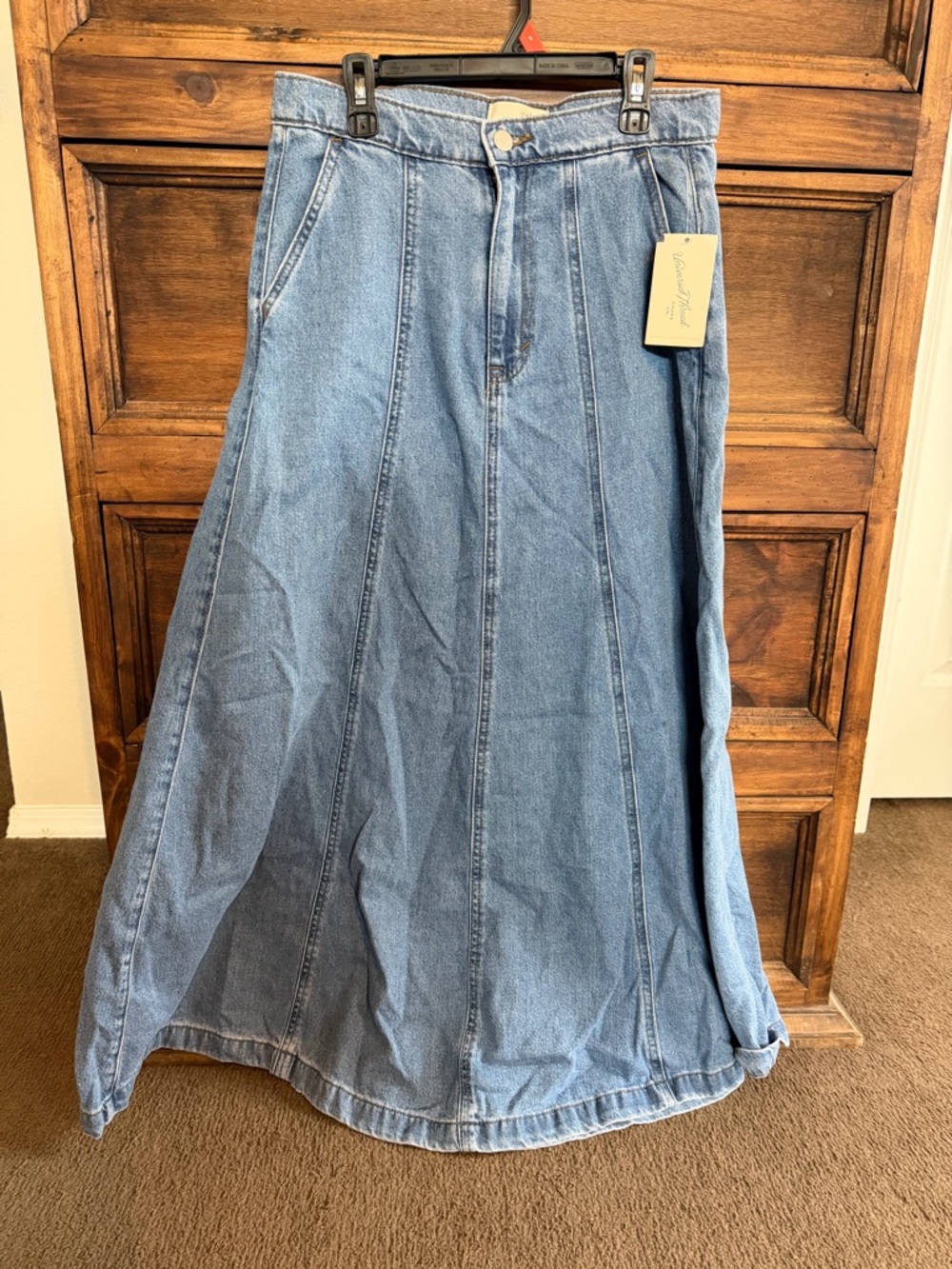 Universal Thread Light Blue Denim Maxi Skirt